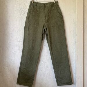 Djerf Avenue fatigue style green army pants